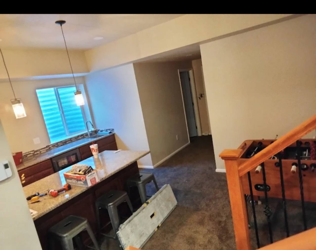 Basement wet bar